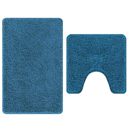 Anti-Rutsch Badematten-Set 2 pcs Blau PP
