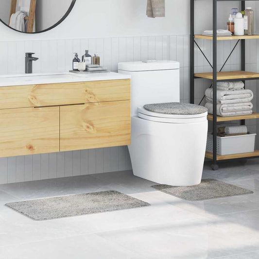 Anti-Rutsch Badematten-Set 3 pcs Grau PP