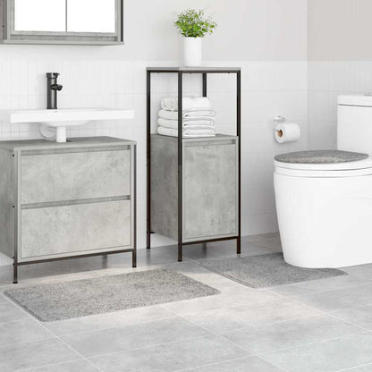 Anti-Rutsch Badematten-Set 3 pcs Grau PP