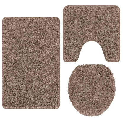 Anti-Rutsch Badematten-Set 3 pcs Braun PP