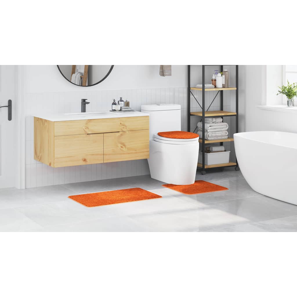 Anti-Rutsch Badematten-Set 3 pcs Orange PP