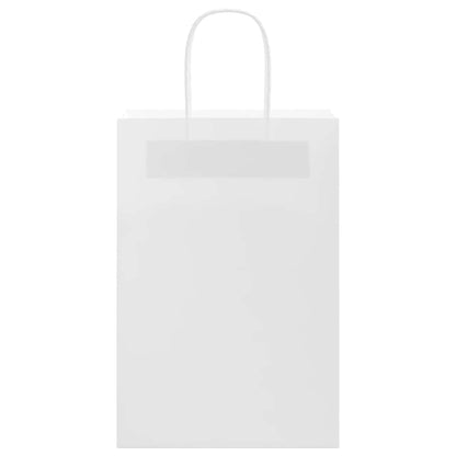 Papiertragetaschen 50 Stk. mit Henkeln Weiß 21x11x31 cm