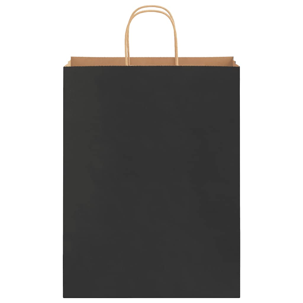 Papiertragetaschen 250 Stk. mit Henkeln Schwarz 32x12x42 cm