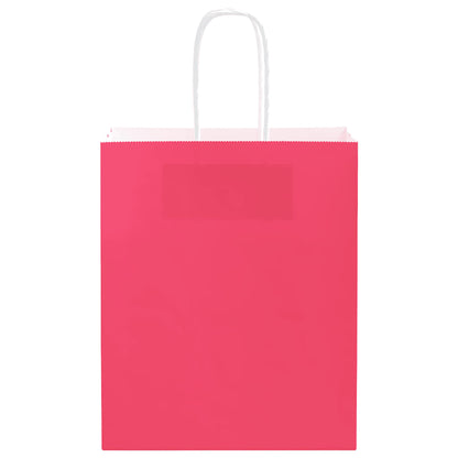 Papiertragetaschen 250 Stk. mit Henkeln Rosa 18x8x22 cm