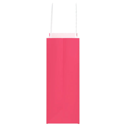 Papiertragetaschen 250 Stk. mit Henkeln Rosa 18x8x22 cm