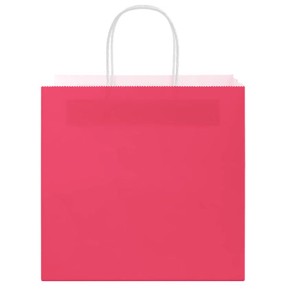 Papiertragetaschen 250 Stk. mit Henkeln Rosa 54x15x49 cm