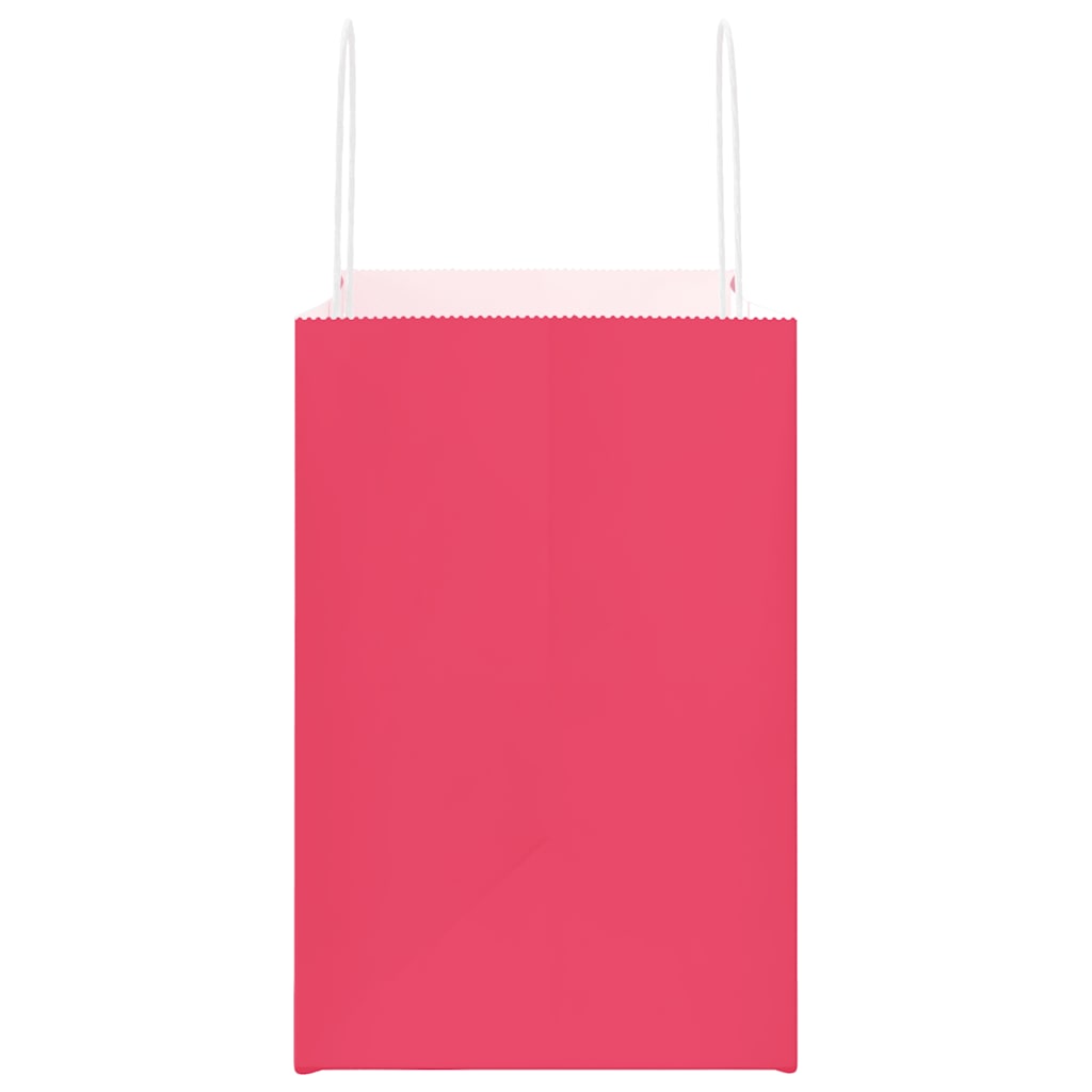 Papiertragetaschen 250 Stk. mit Henkeln Rosa 54x15x49 cm