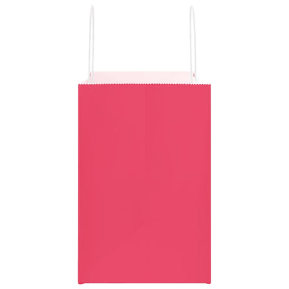 Papiertragetaschen 250 Stk. mit Henkeln Rosa 54x15x49 cm