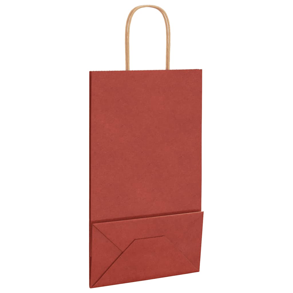Papiertragetaschen 250 Stk. mit Henkeln Rot 21x11x36 cm
