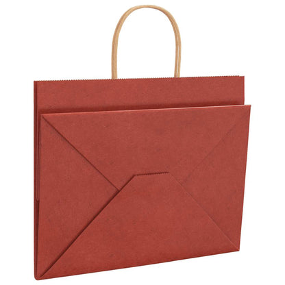 Papiertragetaschen 250 Stk. mit Henkeln Rot 32x22x24 cm