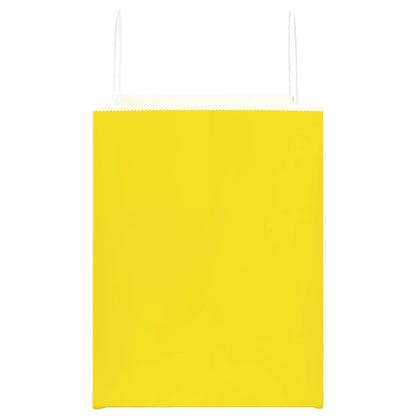 Papiertragetaschen 250 Stk. mit Henkeln Gelb 32x22x28 cm