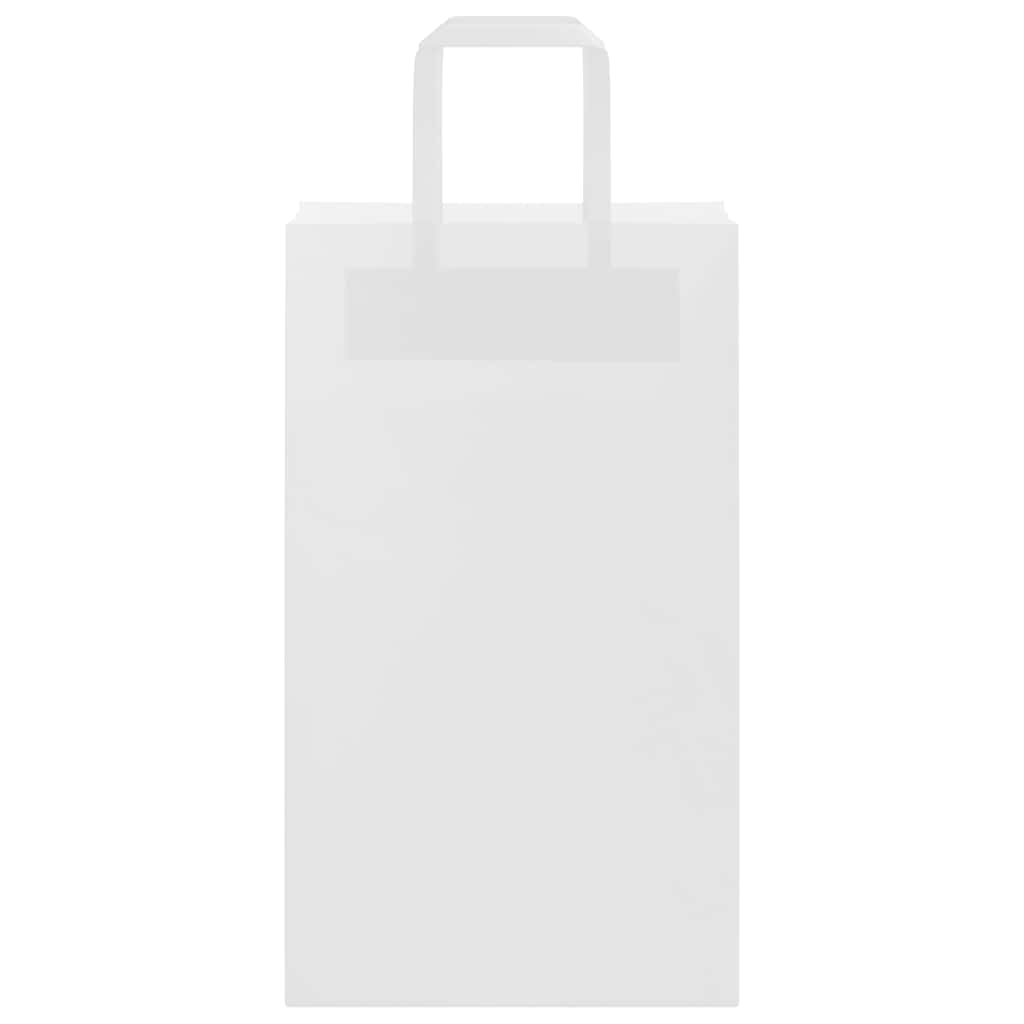 Papiertragetaschen 250 Stk. mit Henkeln Weiß 21x11x36 cm