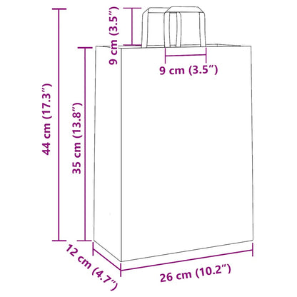 Papiertragetaschen 250 Stk. mit Henkeln Schwarz 26x12x35 cm