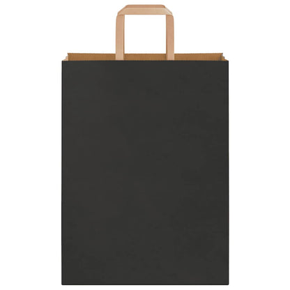 Papiertragetaschen 250 Stk. mit Henkeln Schwarz 26x12x35 cm