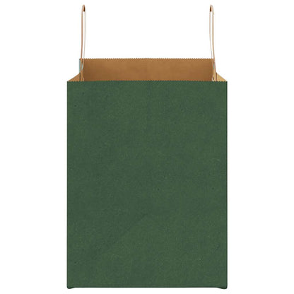 Papiertragetaschen 250 Stk. mit Henkeln Grün 32x22x28 cm
