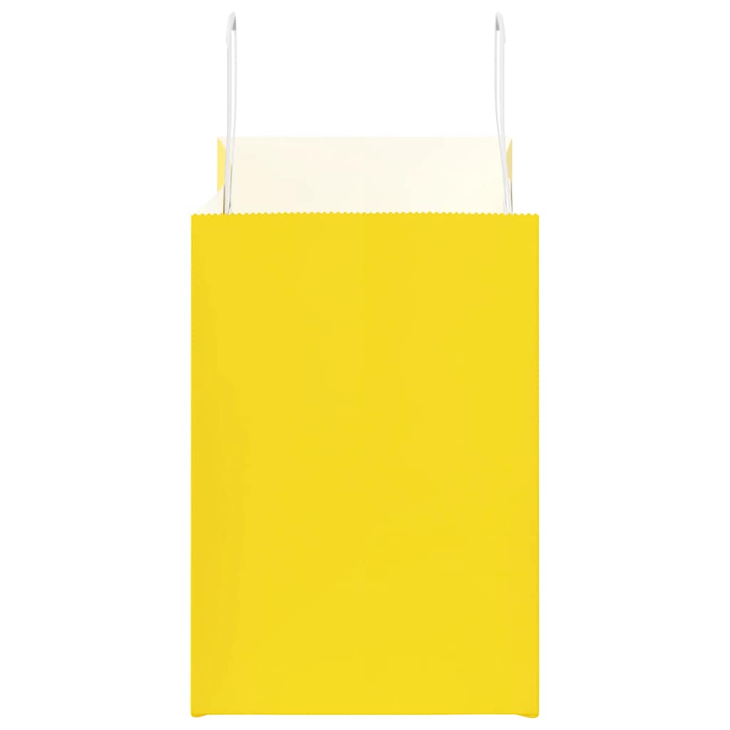 Papiertragetaschen 250 Stk. mit Henkeln Gelb 32x17x25 cm