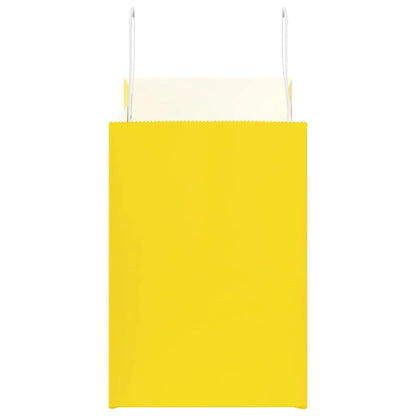 Papiertragetaschen 250 Stk. mit Henkeln Gelb 32x17x25 cm