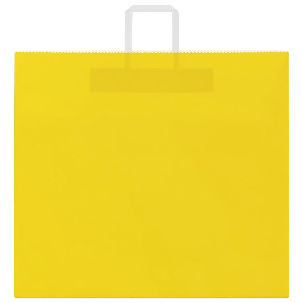 Papiertragetaschen 250 Stk. mit Henkeln Gelb 54x15x49 cm