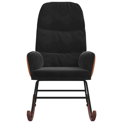 Schaukelstuhl Schwarz Samt