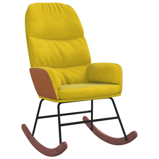 Schaukelstuhl Gelb Samt