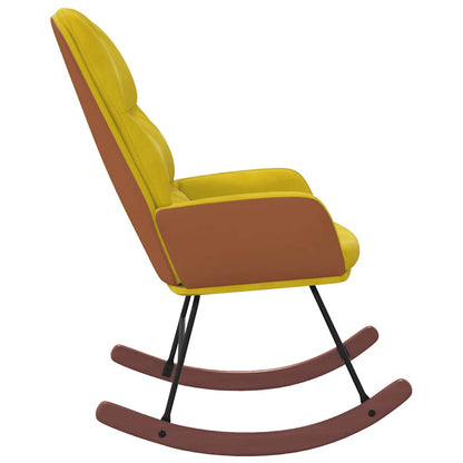 Schaukelstuhl Gelb Samt