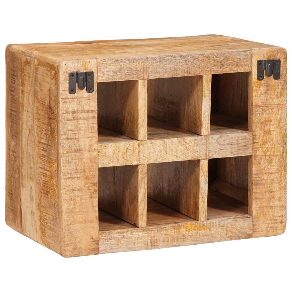 Weinregal Wandmontiert Braun 44 x 30 x 35 cm Massivholz Mango
