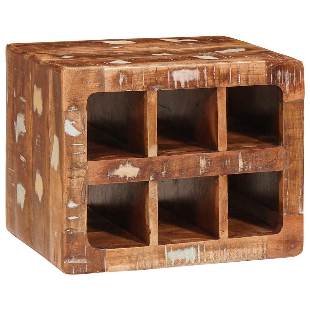 Weinregal Braun 44 x 30 x 35 cm Massives recyceltes Holz