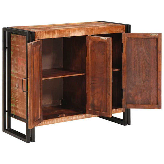 Sideboard mit Türen Braun Massives recyceltes Holz und Metall