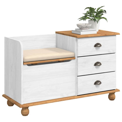 Sitzbank mit Stauraum mit Speicher ASKIM Weiß 100 x 39 x 62 cm