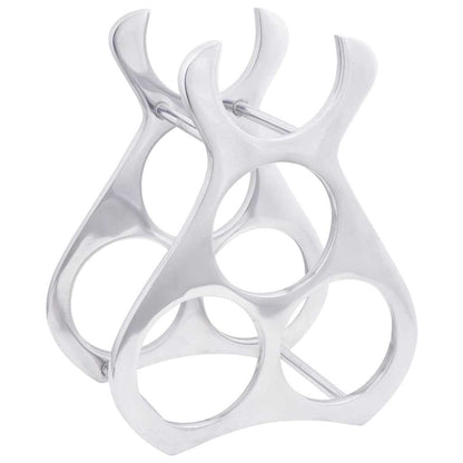 Weinregal Silber 23 x 14 x 28 cm Aluminium