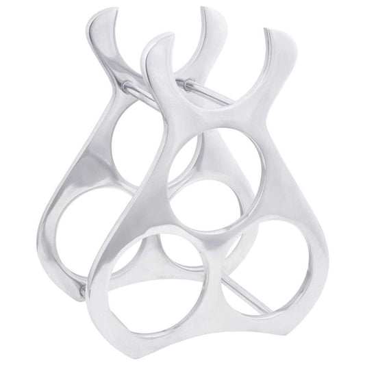 Weinregal Silber 23 x 14 x 28 cm Aluminium