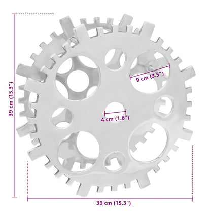 Weinregal Silber 39 x 39 x 14 cm Aluminium