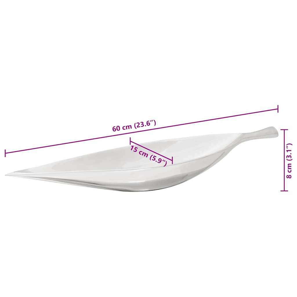 Obstkorb Silber 60 x 15 x 8 cm Aluminium
