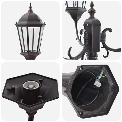 Garten-Licht Bronze 61 x 53 x 235 cm Aluminium und Glas