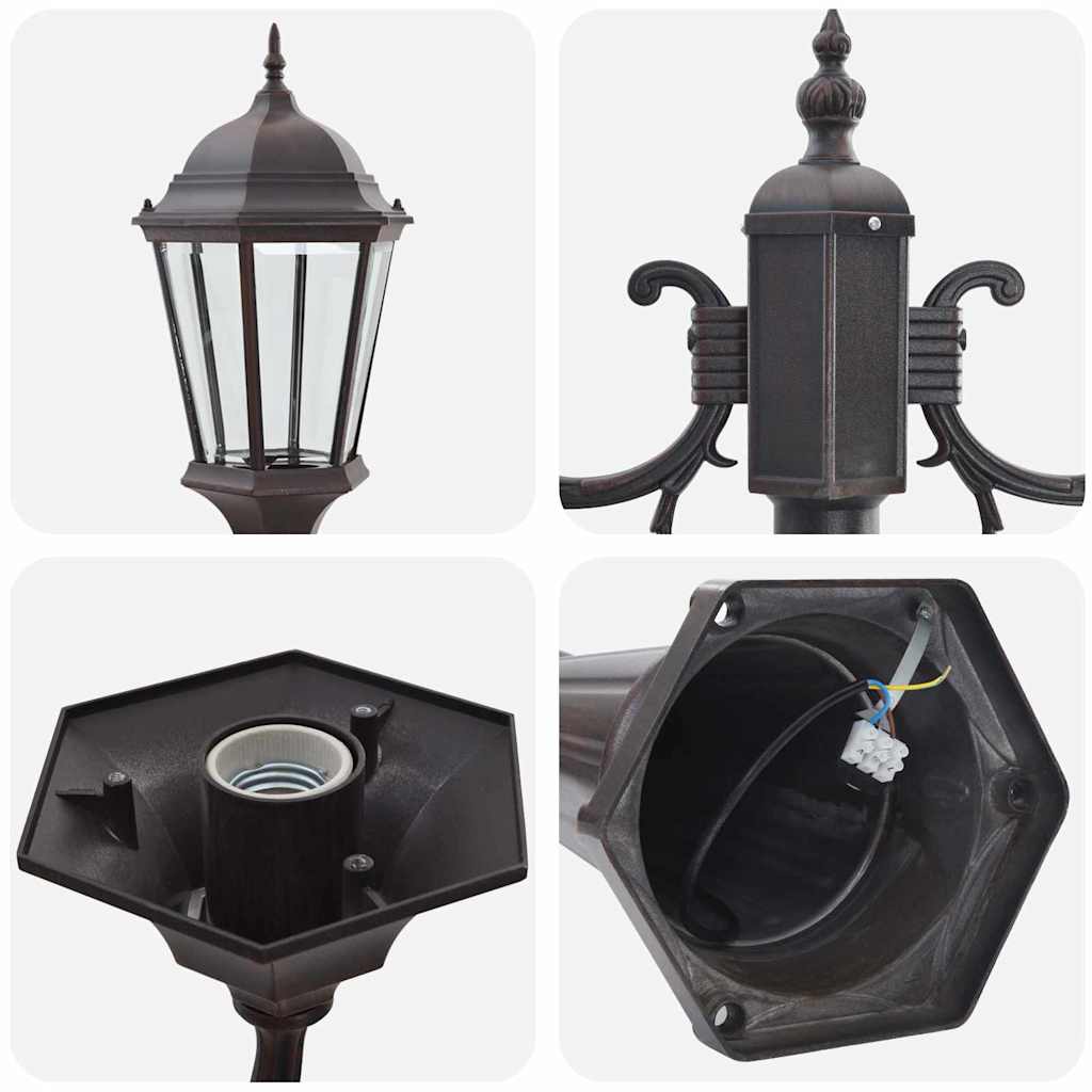 Garten-Licht Bronze 68 x 20 x 235 cm Aluminium und Glas