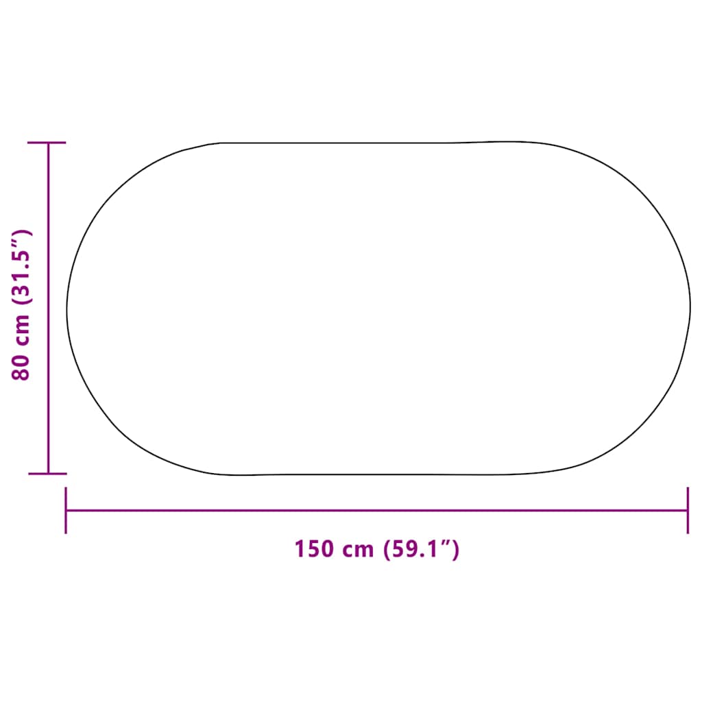Teppich ZIZUR Creme 150 x 80 cm Polypropylen