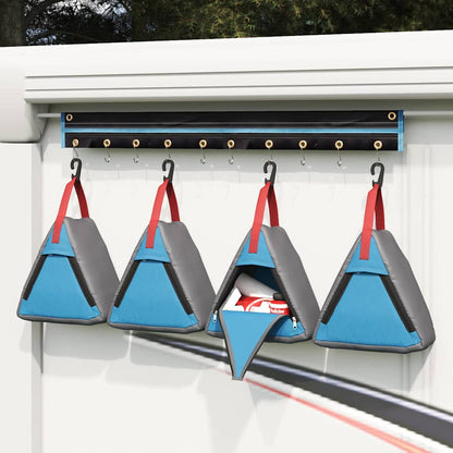 Aufbewahrungstasche 4 pcs Grau und Blau 24 x 16 x 24 cm Oxford