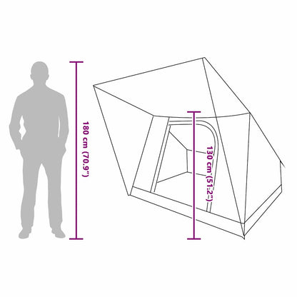 Campingzelt mit Dach Grau und Orange 223 x 163 x 130 cm Taft