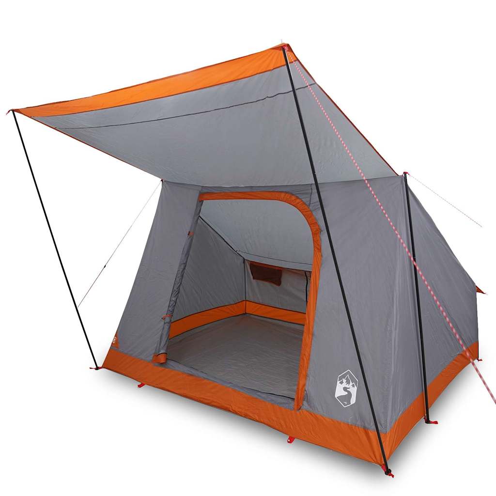 Campingzelt mit Dach Grau und Orange 223 x 163 x 130 cm Taft