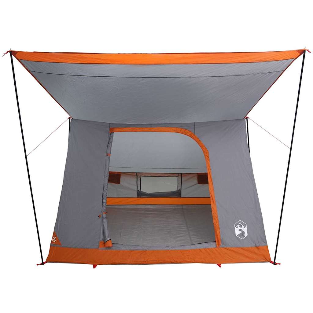 Campingzelt mit Dach Grau und Orange 223 x 163 x 130 cm Taft