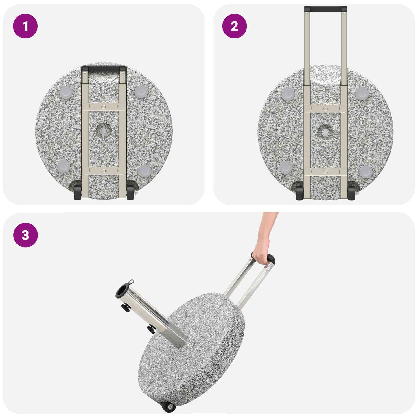 Sonnenschirmständer Grau Ø 45 x 37,5 cm Granit