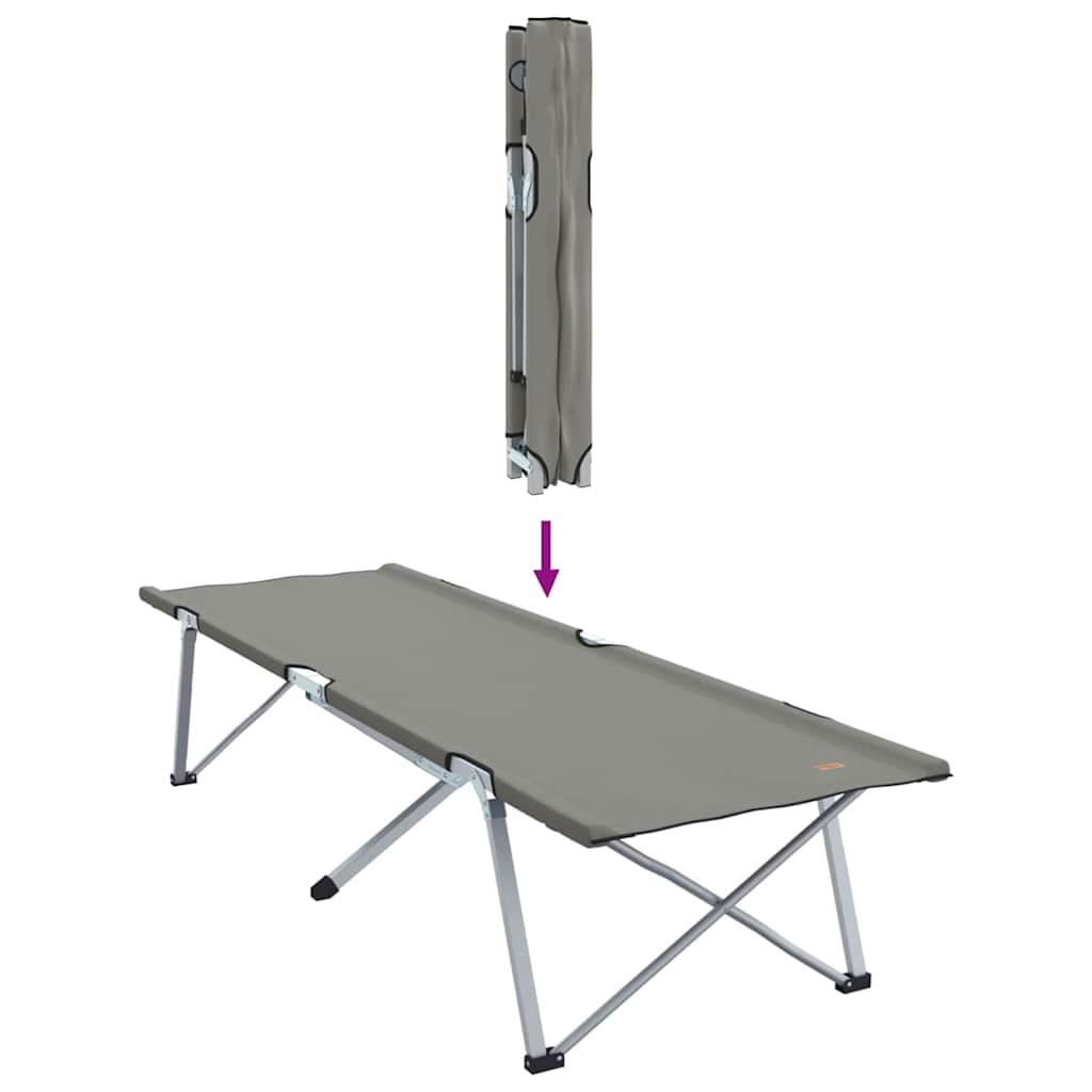 Klapp Schlafbett fürs Camping Grau 194 x 62.5 x 42.5 cm