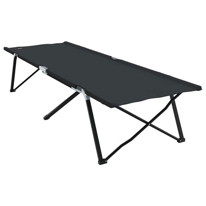 Klapp Schlafbett fürs Camping Schwarz 206 x 76 x 74 cm