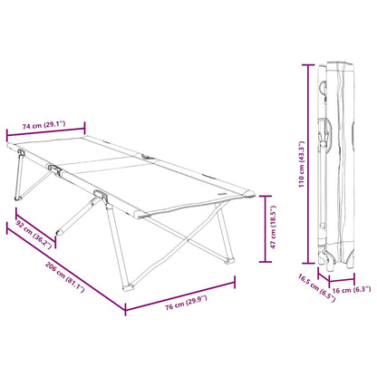 Klapp Schlafbett fürs Camping Rot 206 x 76 x 74 cm