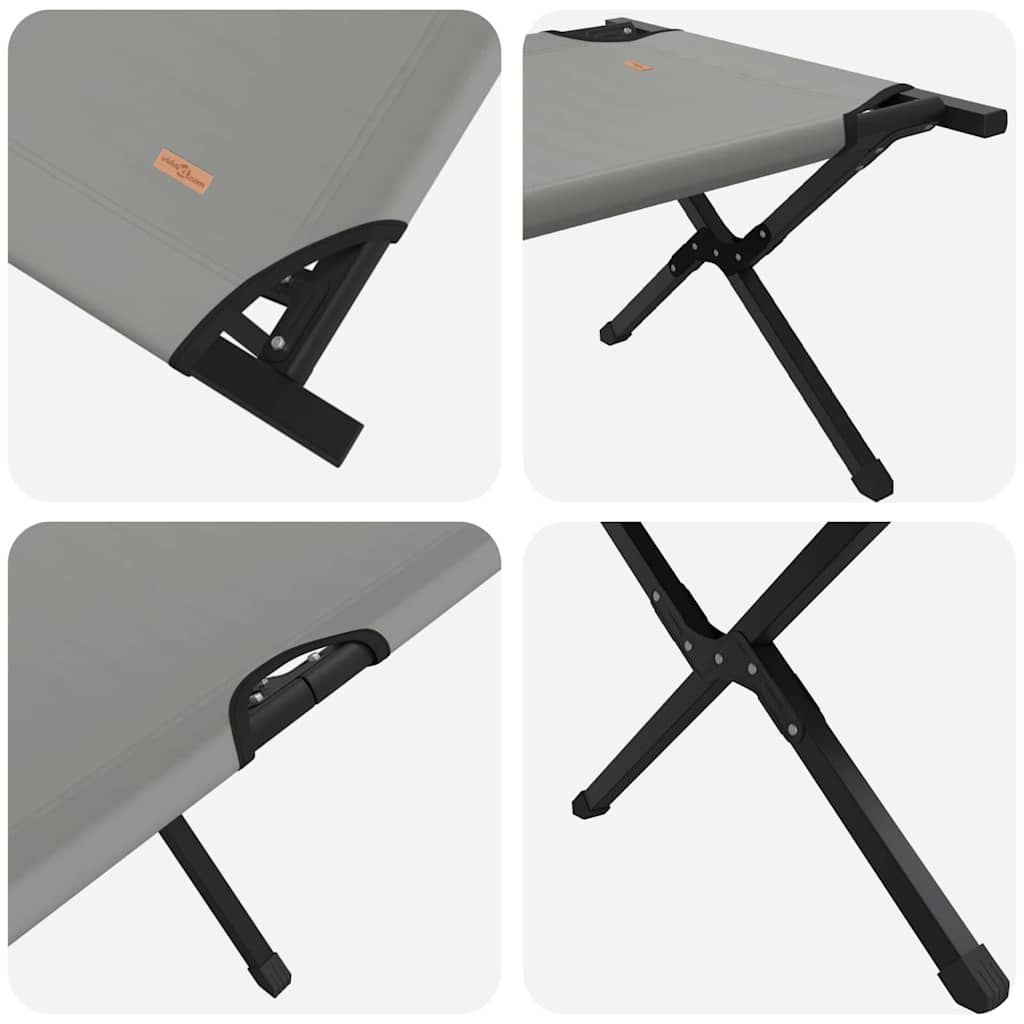 Klapp Schlafbett fürs Camping Grau 193 x 69 x 45 cm