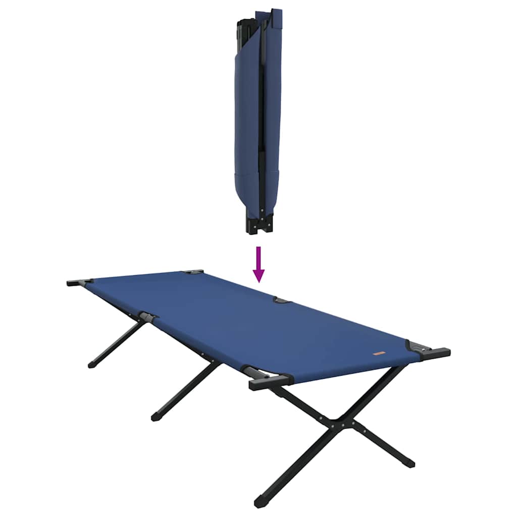Klapp Schlafbett fürs Camping Blau 210 x 80 x 46 cm