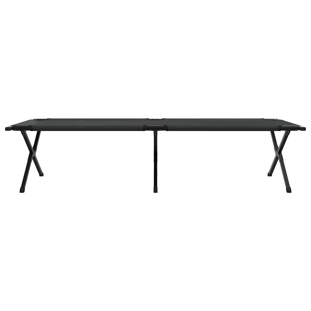Klapp Schlafbett fürs Camping Schwarz 210 x 80 x 46 cm