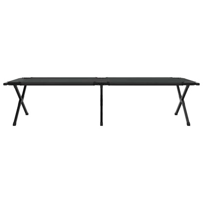 Klapp Schlafbett fürs Camping Schwarz 210 x 80 x 46 cm