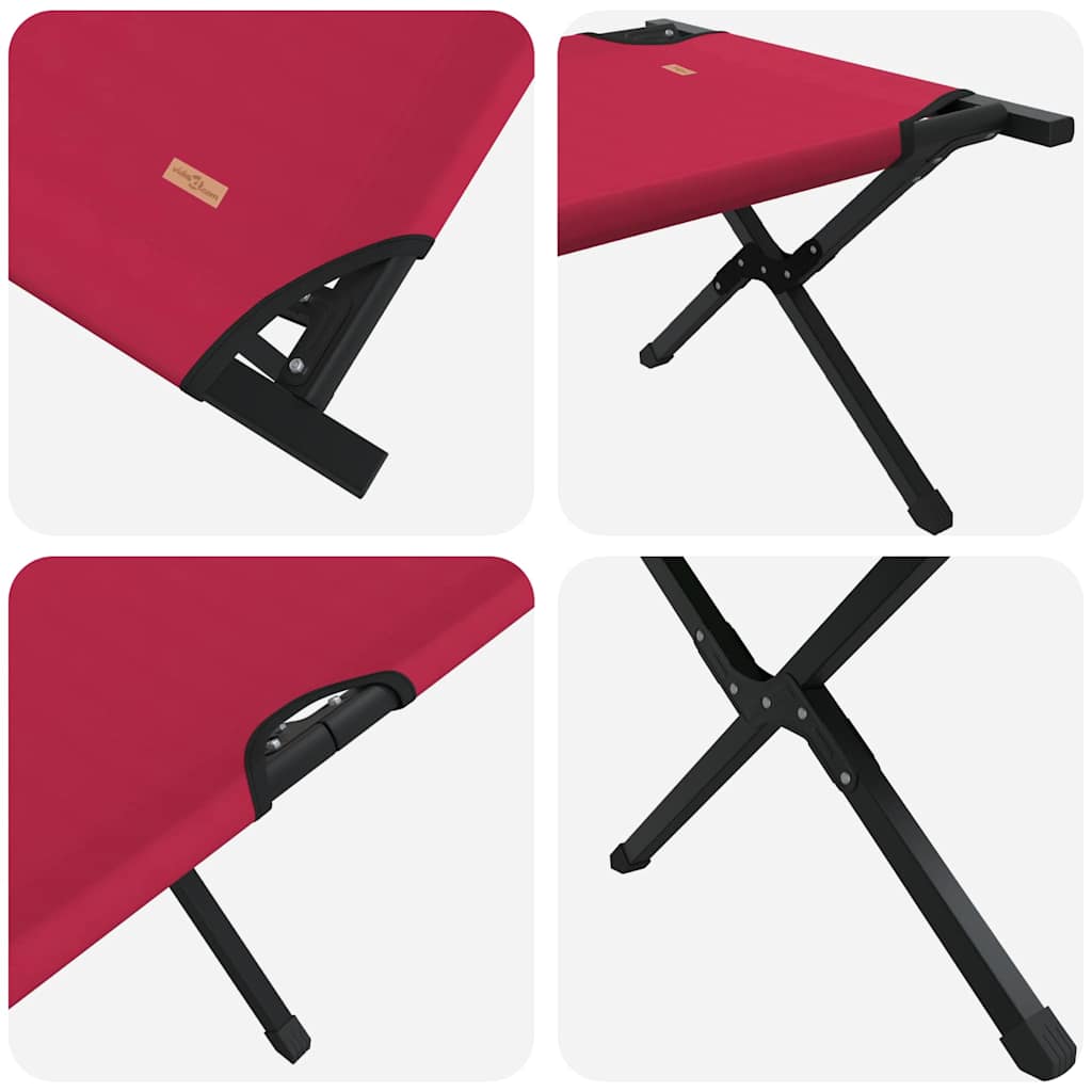 Klapp Schlafbett fürs Camping Rot 210 x 80 x 46 cm Oxford-stoff