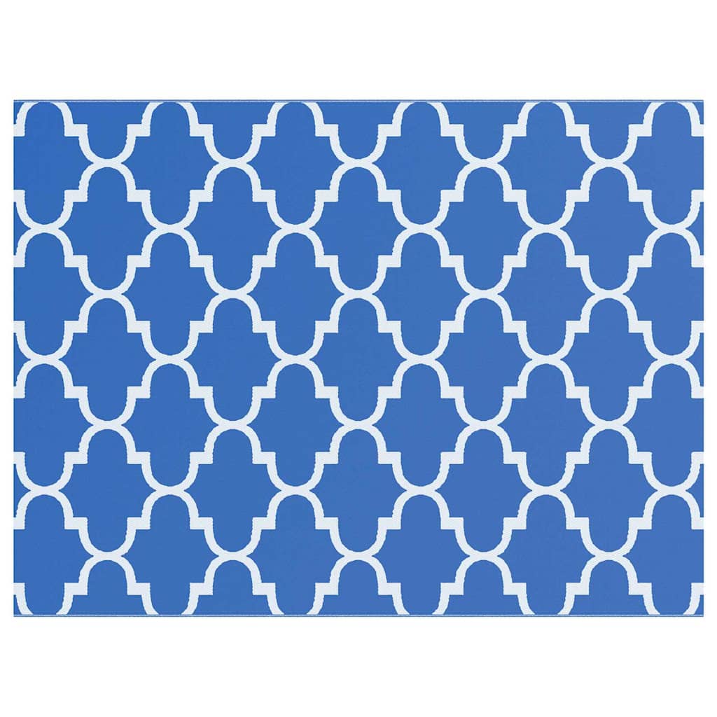 Outdoor-Teppich ARAKIL Blau und Weiß 400 x 300 cm